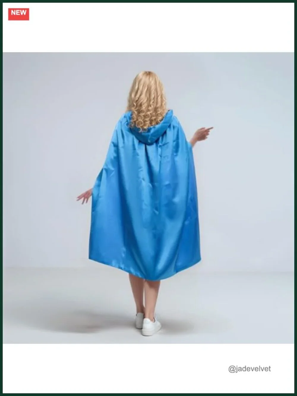 Cosplay Hooded Cape Satin Reversible Costume Robe Women